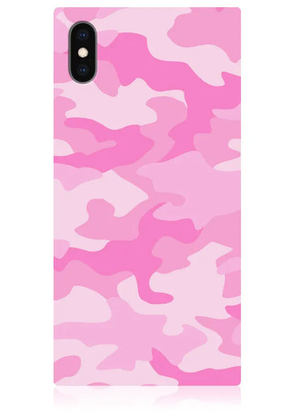 SQUARE® Matte Pink Camo iPhone Case
