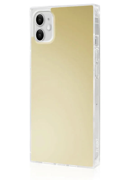 SQUARE® Metallic Gold Mirror iPhone Case