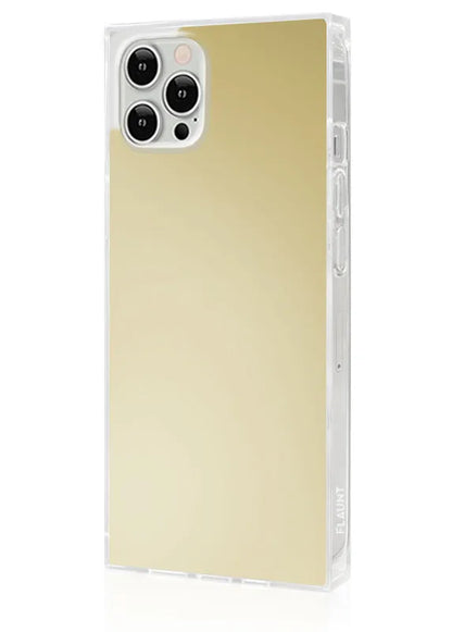 SQUARE® Metallic Gold Mirror iPhone Case