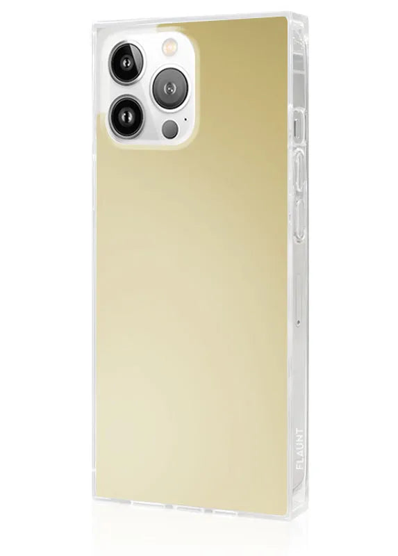 SQUARE® Metallic Gold Mirror iPhone Case