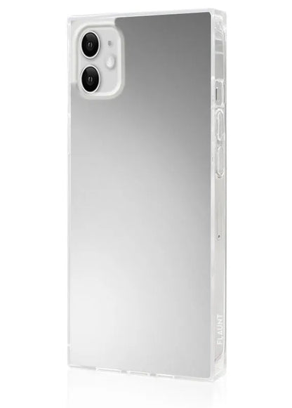 SQUARE® Metallic Silver Mirror iPhone Case