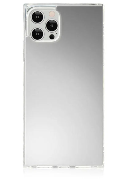 SQUARE® Metallic Silver Mirror iPhone Case