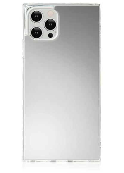 SQUARE® Metallic Silver Mirror iPhone Case