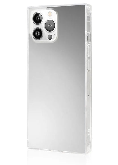 SQUARE® Metallic Silver Mirror iPhone Case