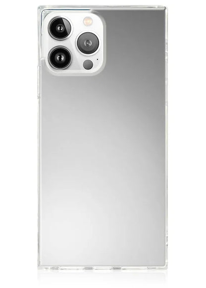 SQUARE® Metallic Silver Mirror iPhone Case