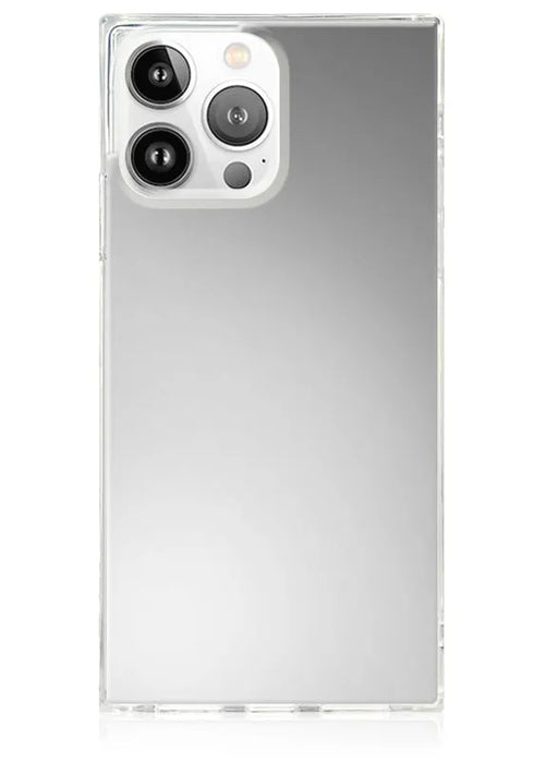 SQUARE® Metallic Silver Mirror iPhone Case