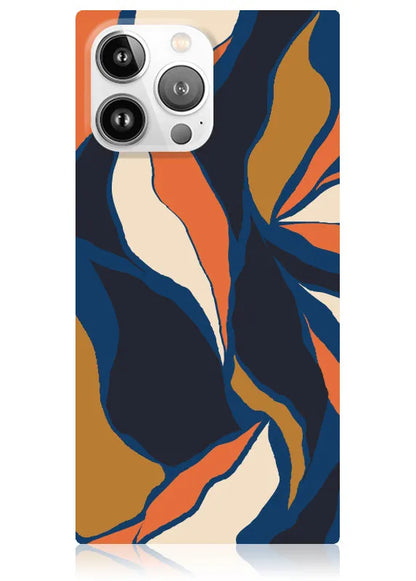 SQUARE® Navy Blossom iPhone Case
