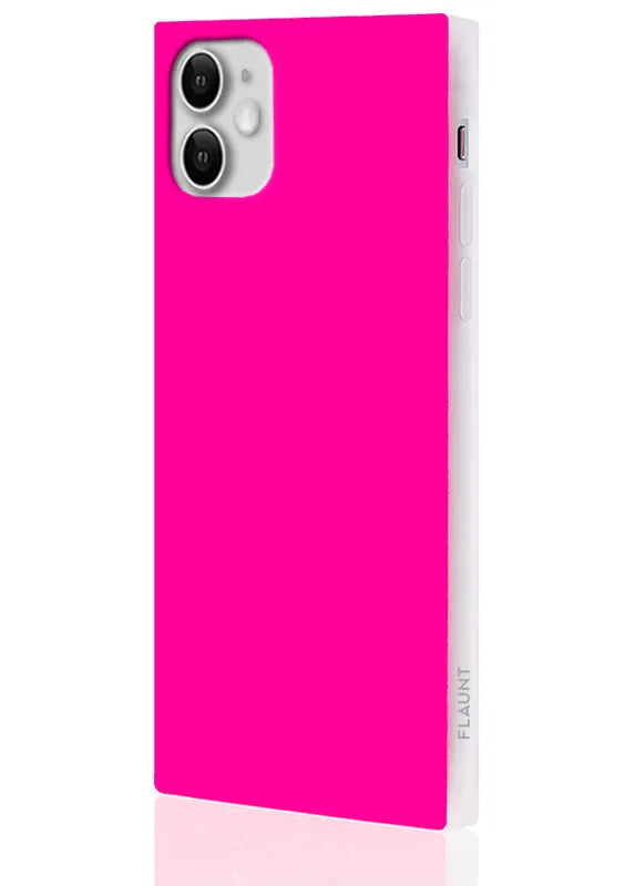 SQUARE® Neon Pink iPhone Case