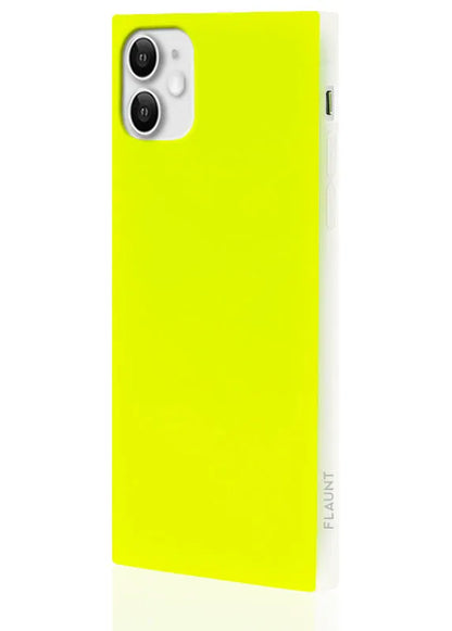 SQUARE® Neon Yellow iPhone Case