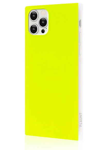 SQUARE® Neon Yellow iPhone Case