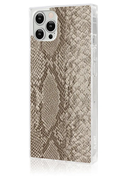 SQUARE® Nude Python Faux Leather iPhone Case