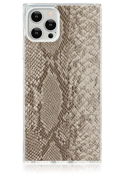 SQUARE® Nude Python Faux Leather iPhone Case