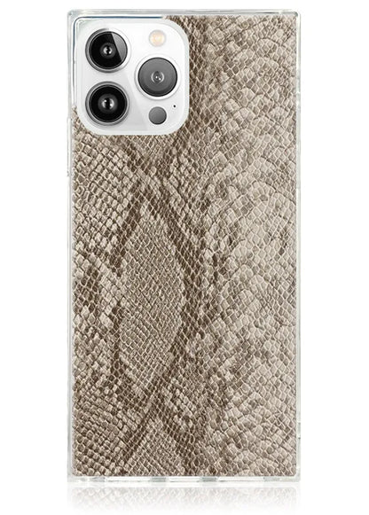 SQUARE® Nude Python Faux Leather iPhone Case