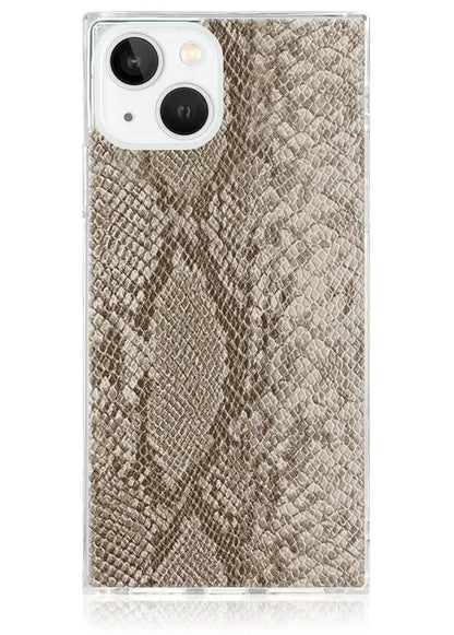 SQUARE® Nude Python Faux Leather iPhone Case