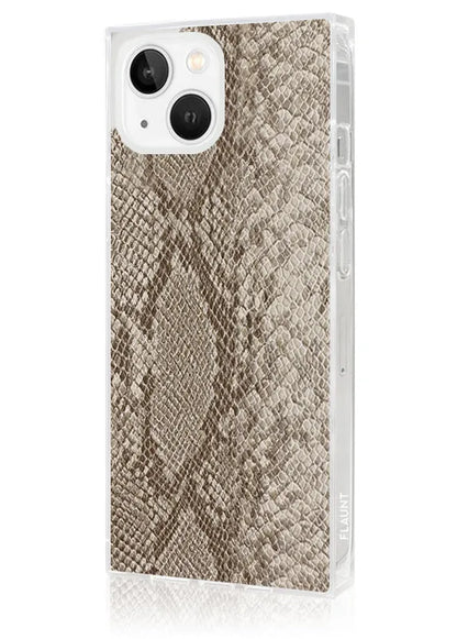 SQUARE® Nude Python Faux Leather iPhone Case