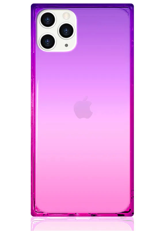 SQUARE® Pink Purple Clear Ombre iPhone Case