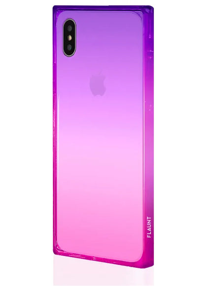 SQUARE® Pink Purple Clear Ombre iPhone Case