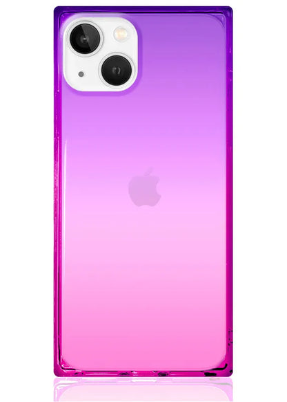 SQUARE® Pink Purple Clear Ombre iPhone Case