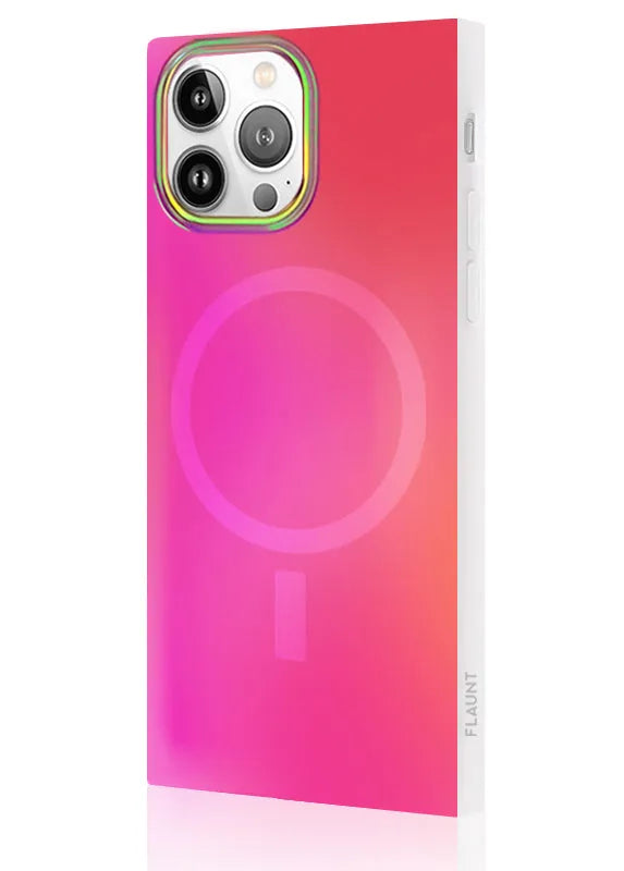 SQUARE® Pink Iridescent Satin iPhone Case