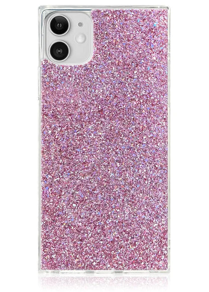 SQUARE® Pink Glitter iPhone Case