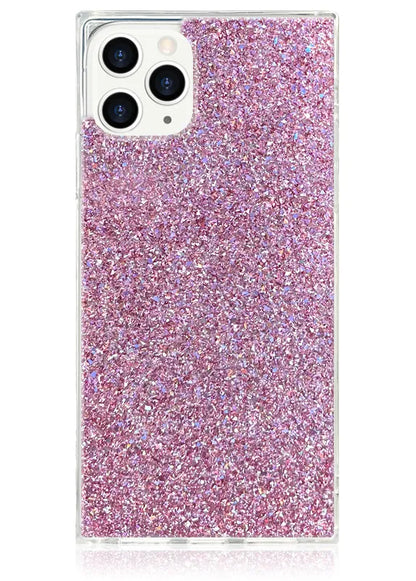 SQUARE® Pink Glitter iPhone Case
