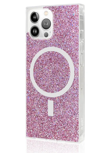 SQUARE® Pink Glitter iPhone Case