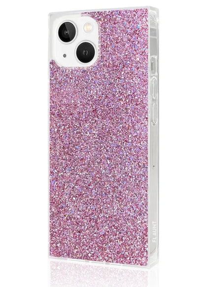 SQUARE® Pink Glitter iPhone Case