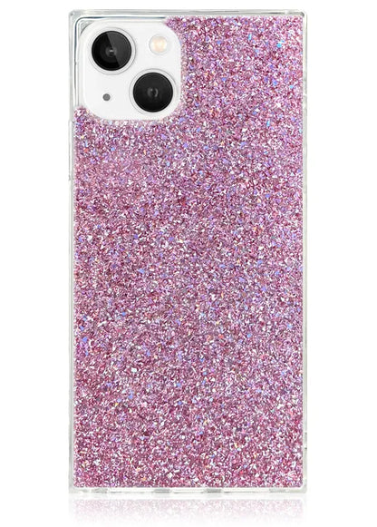 SQUARE® Pink Glitter iPhone Case