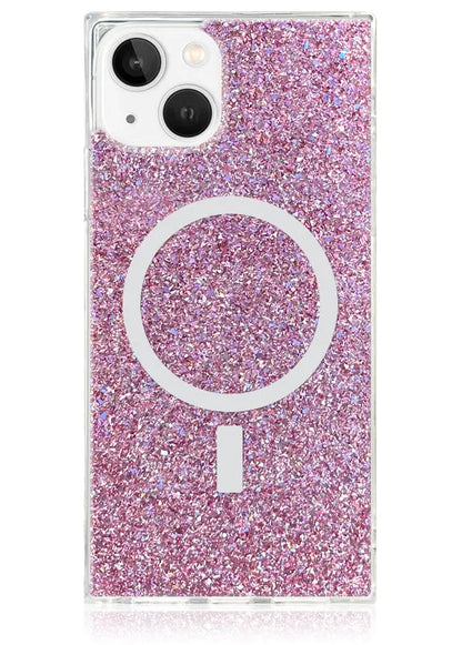 SQUARE® Pink Glitter iPhone Case