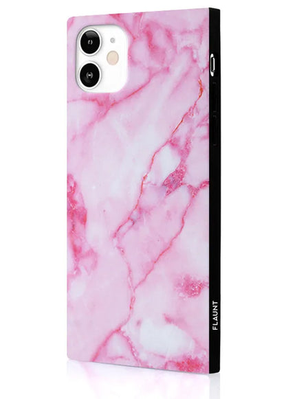SQUARE® Pink Marble iPhone Case