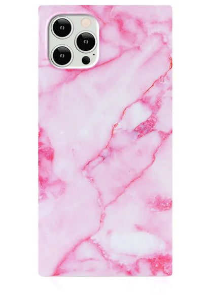 SQUARE® Pink Marble iPhone Case