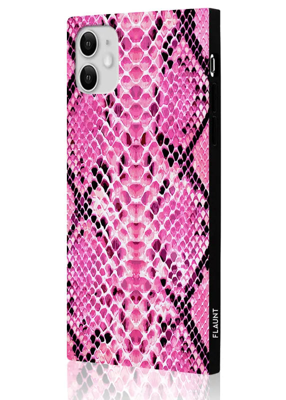 SQUARE® Pink Python iPhone Case
