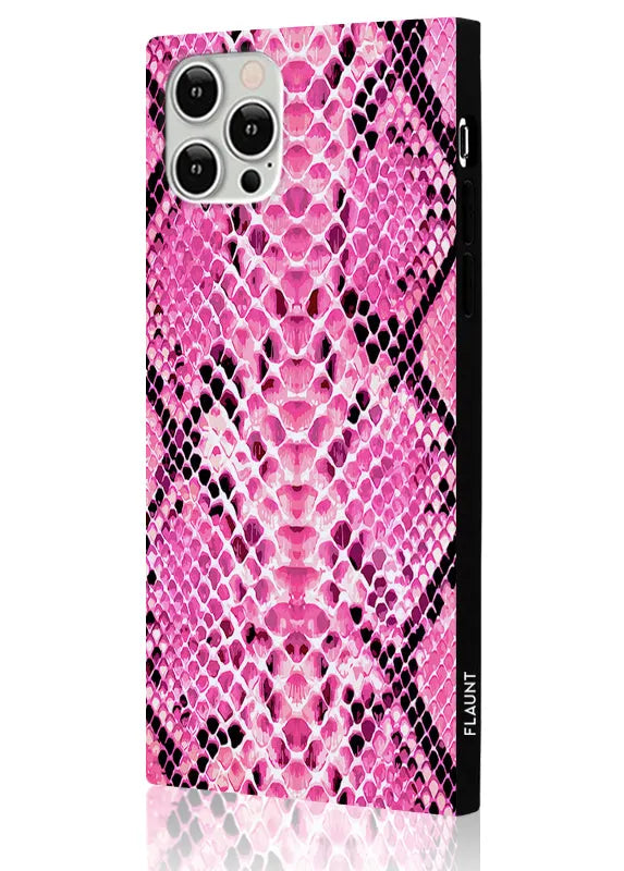 SQUARE® Pink Python iPhone Case
