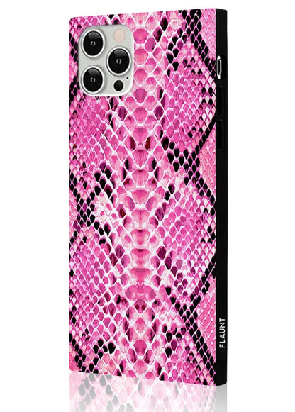 SQUARE® Pink Python iPhone Case