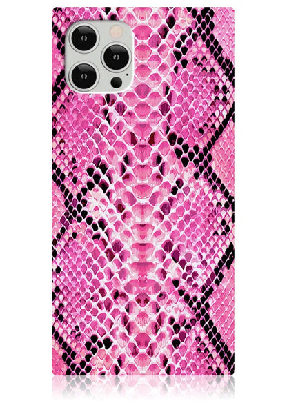 SQUARE® Pink Python iPhone Case