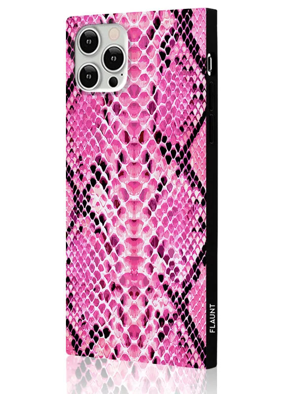 SQUARE® Pink Python iPhone Case