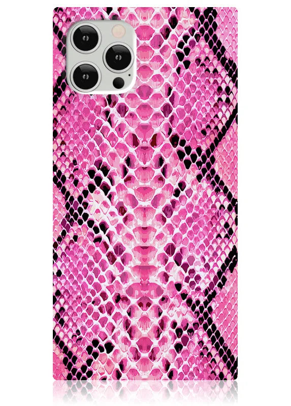 SQUARE® Pink Python iPhone Case