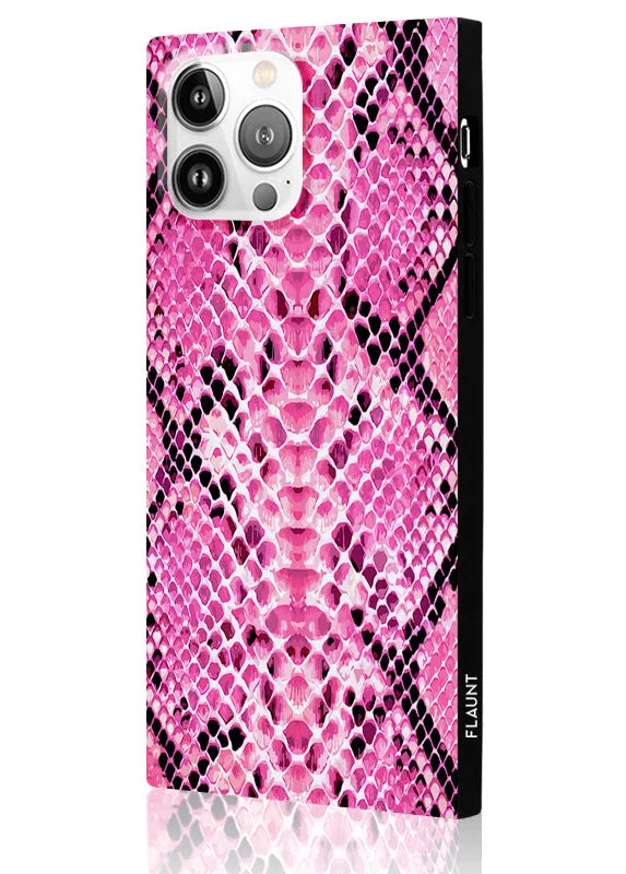 SQUARE® Pink Python iPhone Case