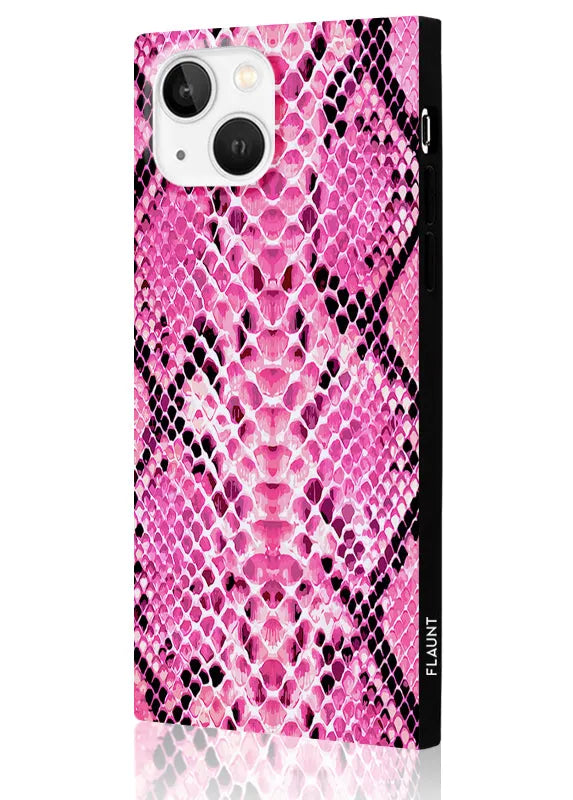 SQUARE® Pink Python iPhone Case