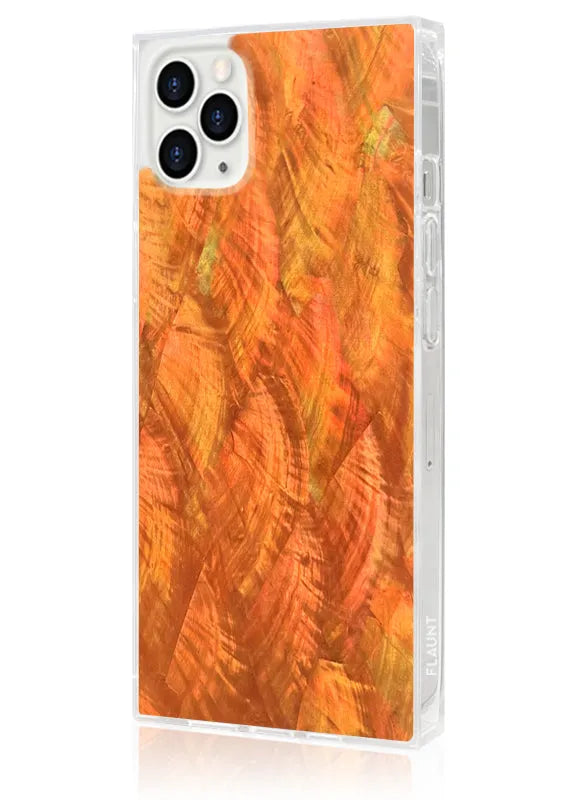 SQUARE® Orange Mother of Pearl iPhone Case