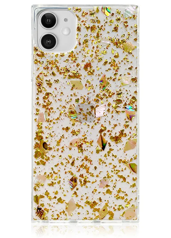 SQUARE® Shell and Gold Flake iPhone Case