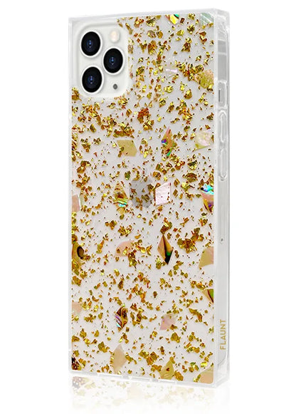 SQUARE® Shell and Gold Flake iPhone Case