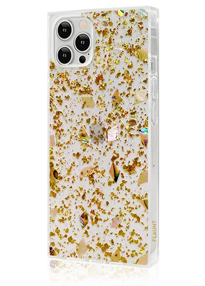 SQUARE® Shell and Gold Flake iPhone Case