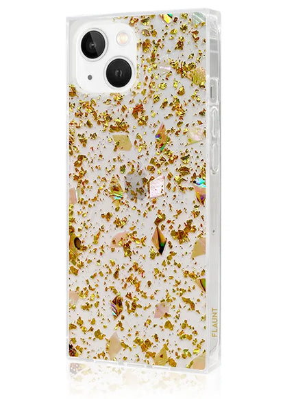 SQUARE® Shell and Gold Flake iPhone Case