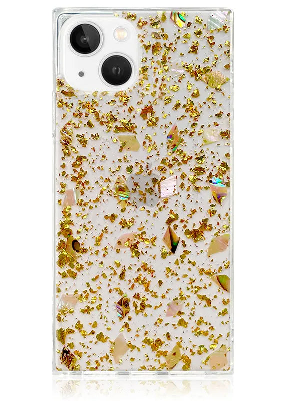 SQUARE® Shell and Gold Flake iPhone Case