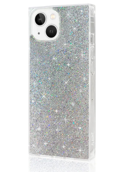SQUARE® Silver Glitter iPhone Case