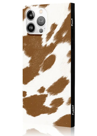 SQUARE® Tan Cow iPhone Case
