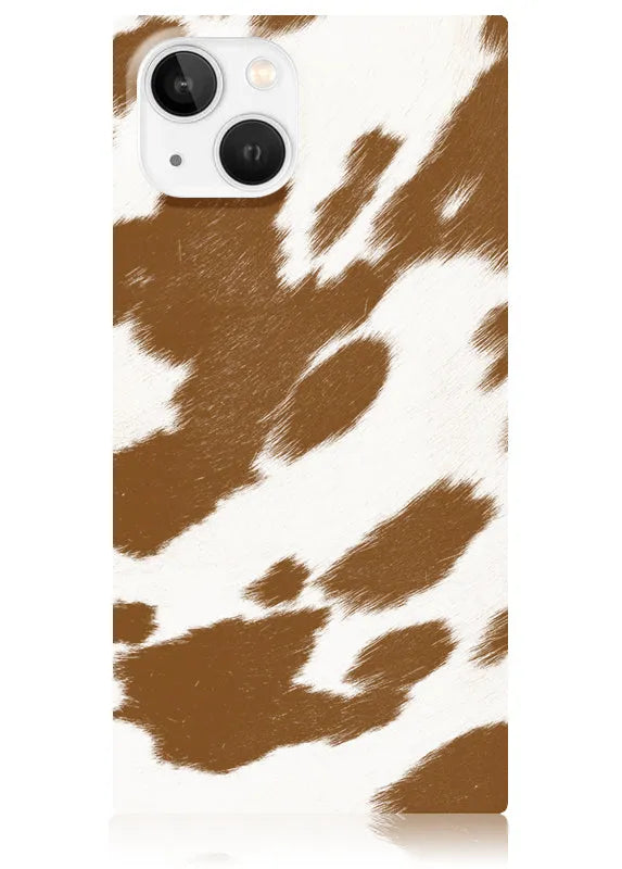 SQUARE® Tan Cow iPhone Case