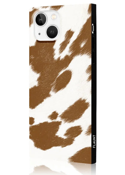 SQUARE® Tan Cow iPhone Case
