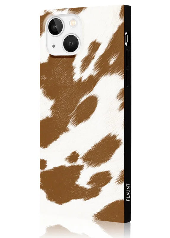 SQUARE® Tan Cow iPhone Case